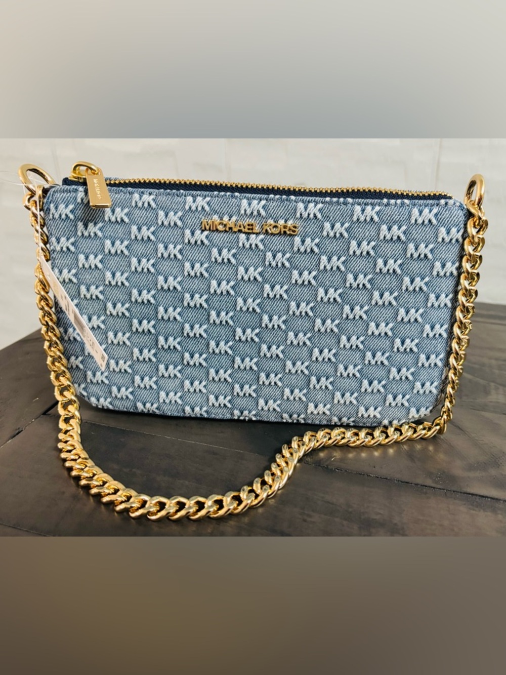 Michael Kors Chain Pouchette Shoulder Bag - Picture 10 of 12